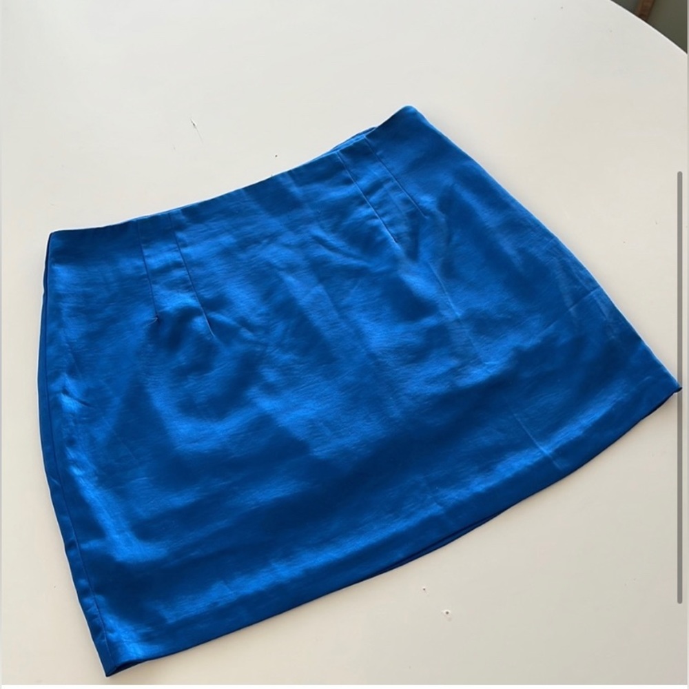 Audrey 3+1 blue mini skirt